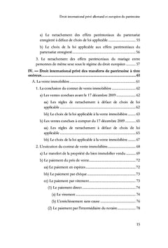 Droit international prive allemand et europeen du patrimoine