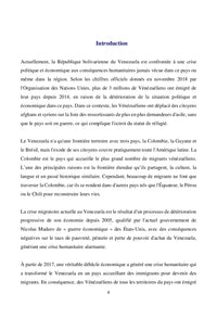 La crise migratoire au Venezuela