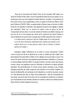 Le mineur et le milieu carcéral béninois : Entre droit et jungle