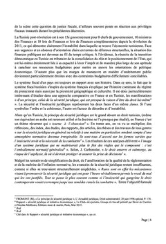 La sécurité juridique en droit fiscal