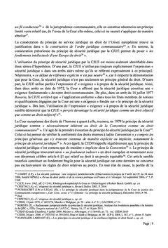 La sécurité juridique en droit fiscal