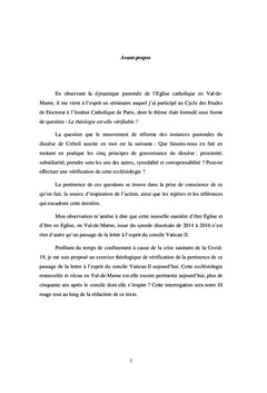 UNE EGLISE AU PASSAGE DE LA LETTRE A L'ESPRIT DU CONCILE VATICAN II