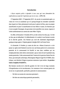 LE SOUVENIR D'UN PRÊTRE FRACTURE
