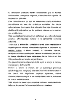 LE ROLE PROVIDENTIEL DES FEMMES, LES MAMANS POUR LA RENAISSANCE INTEGRALE DE L'AFRIQUE NOIRE