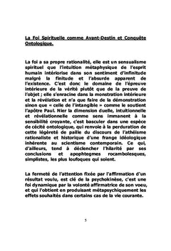 La Foi, cette Intériorité fusionnelle avec Dieu!