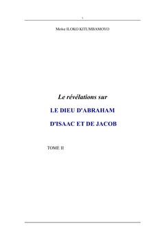 Les révélations sur le Dieu d'Abraham, d'Isaac et de Jacob (Tome 2)