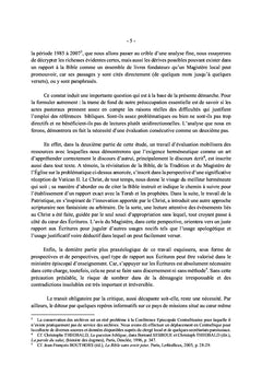 Un Magistère local et son rapport à la Bible