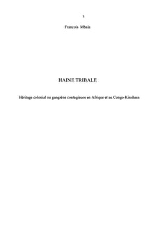 HAINE TRIBALE
