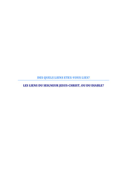 De quels liens êtes-vous lié ?
