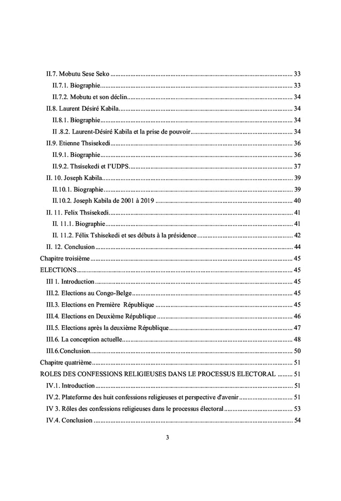République Démocratique du Congo Elections et confessions religieuses