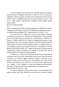 République Démocratique du Congo Elections et confessions religieuses