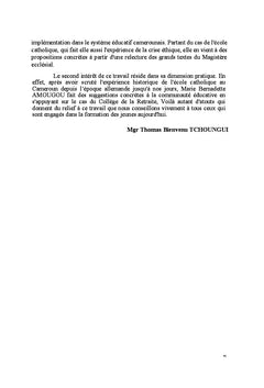 L'École Catholique et sa Contribution à l'Éducation Morale du Citoyen