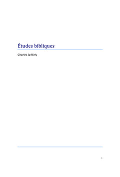 Etudes bibliques
