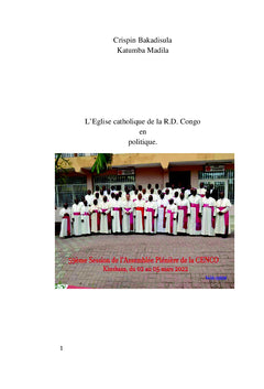 L'Eglise catholique de la R.D. Congo en politique