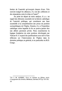 L'Eglise catholique de la R.D. Congo en politique