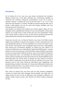 IL Y A TOUJOURS UNE VOIE DE SORTIE