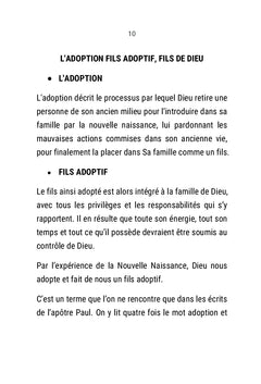FILS DE DIEU PAR ADOPTION: L'HERITAGE CÉLESTE