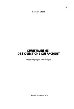 Christianisme, des questions qui fâchent