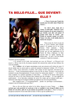 Ta belle-fille que devient-elle?