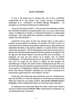 Kadima-Christ co-responsable de la crise zaïroise