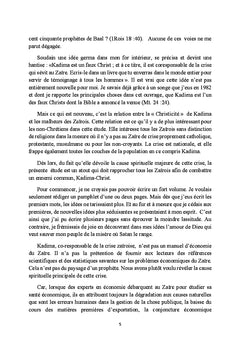 Kadima-Christ co-responsable de la crise zaïroise