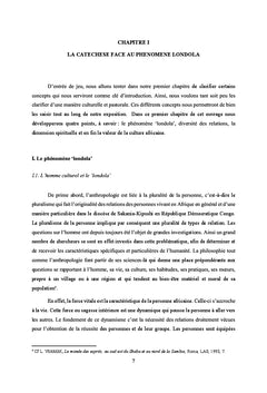 La Catéchèse face au phénomène Londola