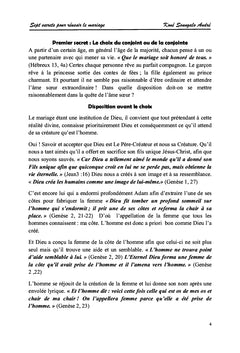 SEPT(7) SECRETS POUR RÉUSSIR LE MARIAGE