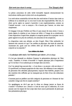 SEPT(7) SECRETS POUR RÉUSSIR LE MARIAGE