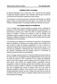 SEPT(7) SECRETS POUR RÉUSSIR LE MARIAGE