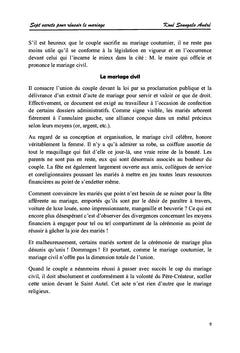 SEPT(7) SECRETS POUR RÉUSSIR LE MARIAGE