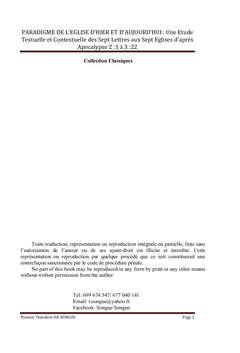 Le paradigme de l'Église d'hier et d'aujourd'hui