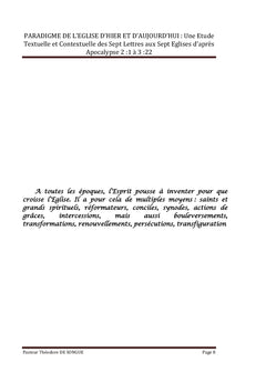 Le paradigme de l'Église d'hier et d'aujourd'hui