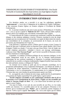 Le paradigme de l'Église d'hier et d'aujourd'hui