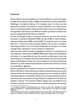 L'Évangile selon Marc arménien et grec