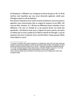 L'Évangile selon Marc arménien et grec