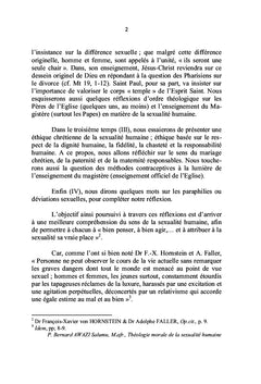 Ethique philosophique et anthropologique de la sexualité humaine