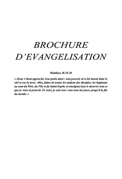 Brochure d'évangelisation