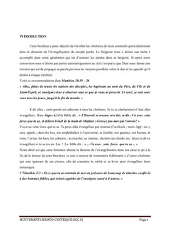 Brochure d'évangelisation