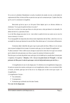 Brochure d'évangelisation
