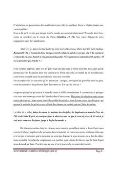 Brochure d'évangelisation