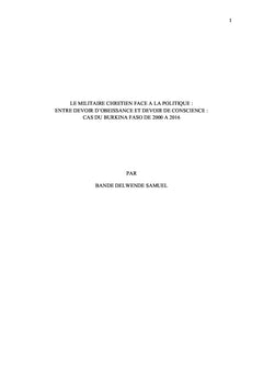 Militaire Chrétien et Politique
