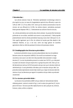 Prediction des parametres de maille des composes perovskites