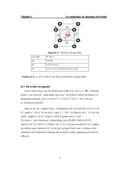 Prediction des parametres de maille des composes perovskites