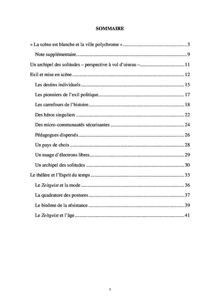 Le Théâtre et l'Exil