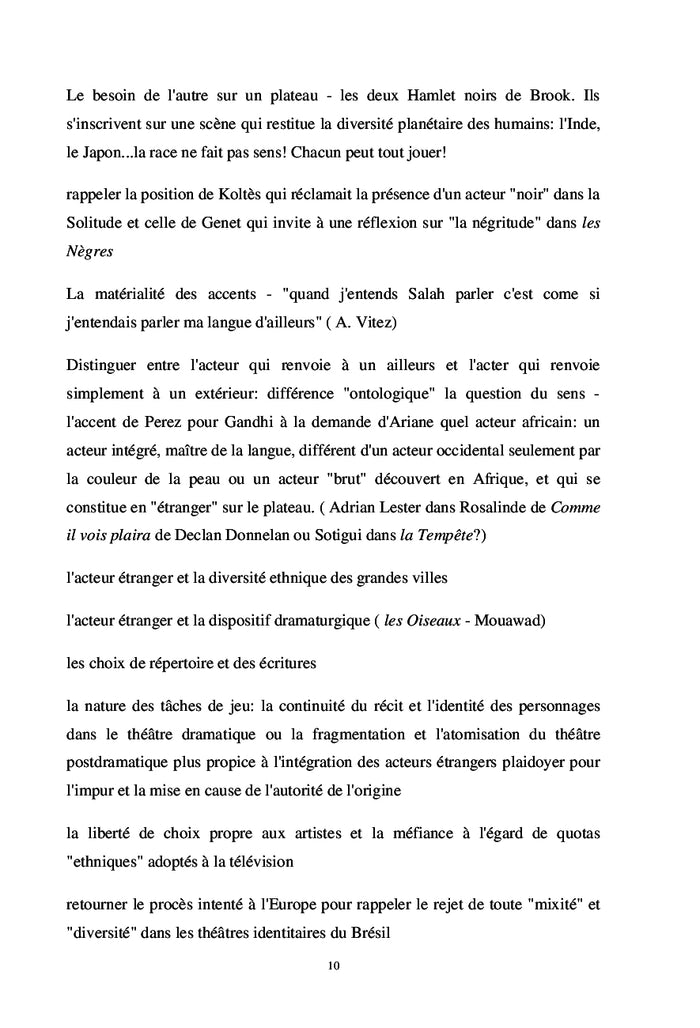 Le Théâtre et l'Exil