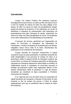 Capital organisationnel et creation de valeur