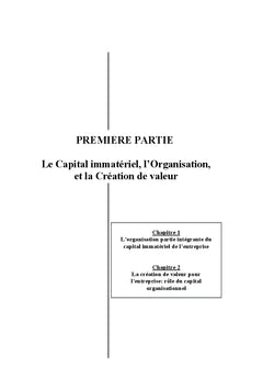 Capital organisationnel et creation de valeur