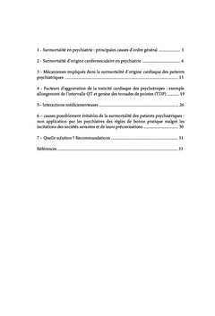 Prevention de la morbi-mortalite cardio-vasculaire en psychiatrie