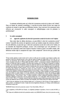 La protection sociale de la mère et de l'enfant