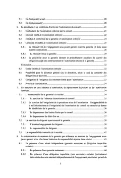La procedure d'autorisation des cautions, avals et garanties